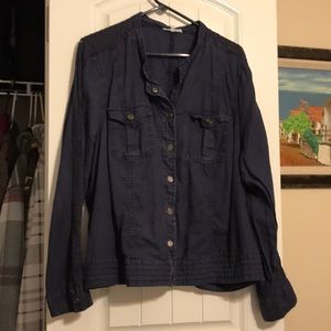 Blue Linen Jacket, Size 2